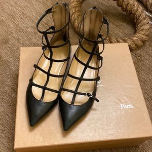 Black Christian Louboutin Toerless Muse Flats Size 37.5